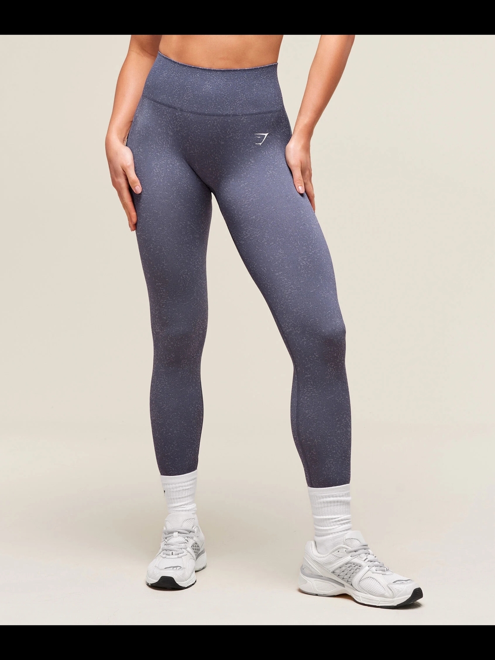 Bundle of 2 Gymshark Adapt High-Rise Seamless Crop Leggings in Heather Slate